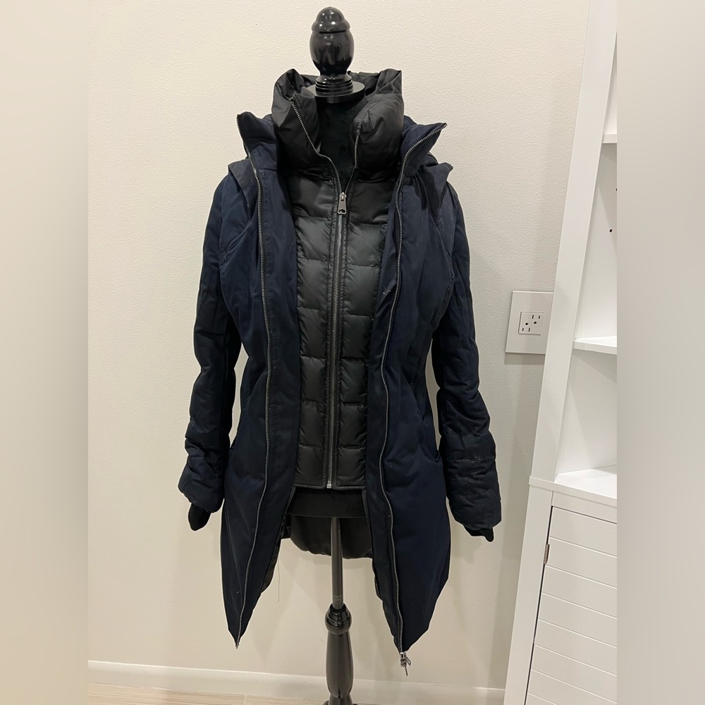 Authentic Soia and Kyo Goose Down Puffer - Navy - sz M